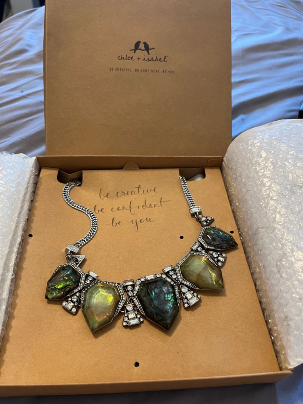 Chloe + Isabel Iridescent Abalone Statement Necklace - Multicolor